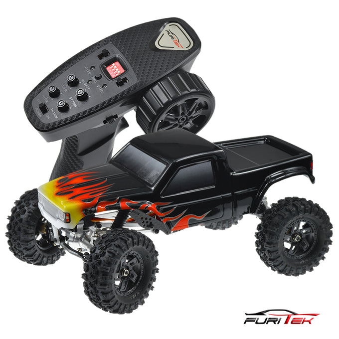 CAYMAN PRO V2 4x4 1/18 PREMIUM RC CRAWLER w/ TX/RX BLACK WITH FLAMES VERSION CAYMAN PRO V2 4x4 1/18 PREMIUM RC CRAWLER w/ TX/RX BLACK WITH FLAMES VERSION