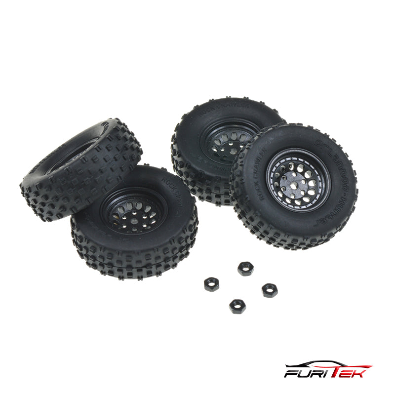 Torico　フーディ FURITEK TIRE AND WHEEL SETS FOR FX132 MT ETNA 1/32 Spare