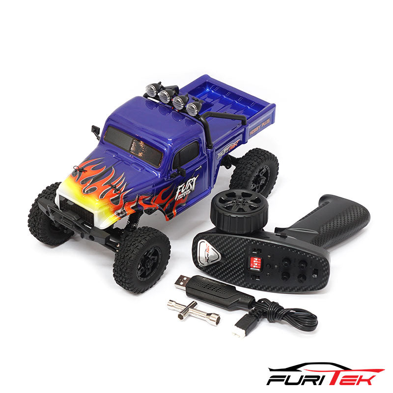 Furitek FX118 FURY WAGON RTR BRUSHLESS 1/18 RC CRAWLER KIT (Blue with