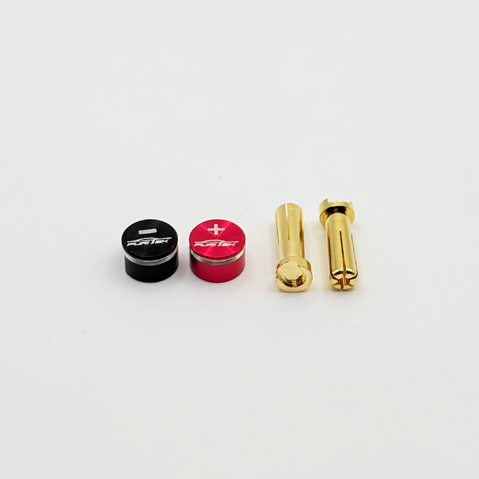 Furitek LowPro Bullet Plug Grips w/5mm Bullets (Black/Red) Furitek LowPro Bullet Plug Grips w/5mm Bullets (Black/Red)