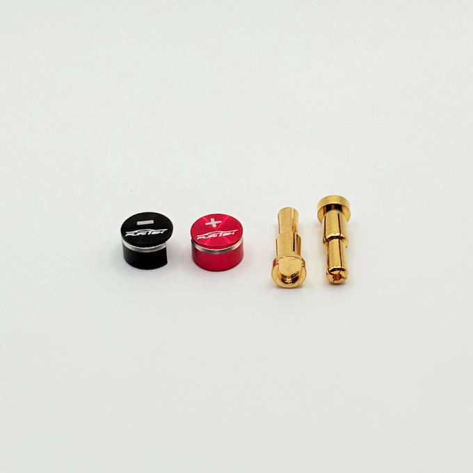 Furitek LowPro Bullet Plug Grips w/4-5mm Bullets (Black/Red) Furitek LowPro Bullet Plug Grips w/4-5mm Bullets (Black/Red)
