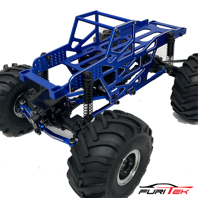 FURITEK RAMPART FRAME KIT FOR FCX24 MAX SMASHER ALUMINIUM BLUE PRO VERSION WITH LINK AND STEERING LINK FURITEK RAMPART FRAME KIT FOR FCX24 MAX SMASHER ALUMINIUM BLUE PRO VERSION WITH LINK AND STEERING LINK