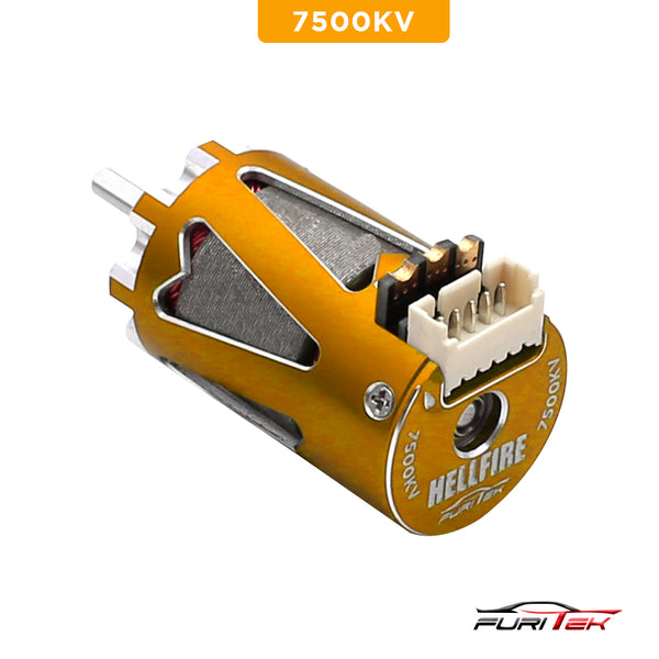 Furitek Hellfire 1410 7500kv Sensored brushless motor - Gold color