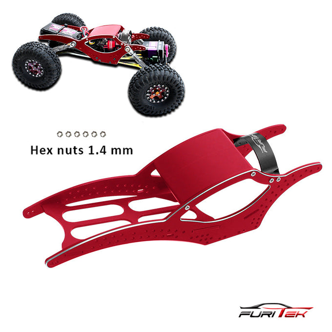 FURITEK SCYTHE V2 ALUMINUM FRAME KIT FOR SCX24 CRAWLERS - Red FURITEK SCYTHE V2 ALUMINUM FRAME KIT FOR SCX24 CRAWLERS - Red