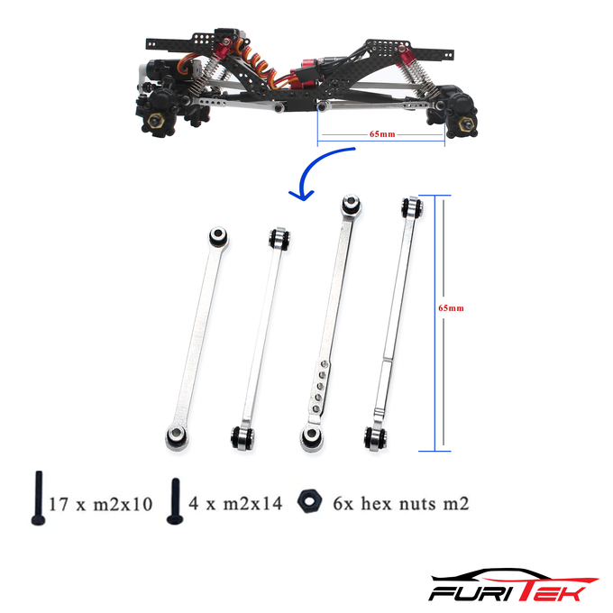FURITEK CAYMAN REAR XL LINK 65MM - SILVER FURITEK CAYMAN REAR XL LINK 65MM - SILVER