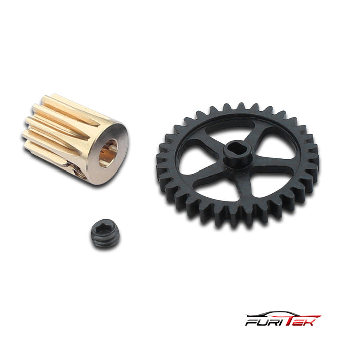 Furitek Brushless conversion for scx24 - 0.5M Spur Gear and 12T Pinion Gear Furitek Brushless conversion for scx24 - 0.5M Spur Gear and 12T Pinion Gear