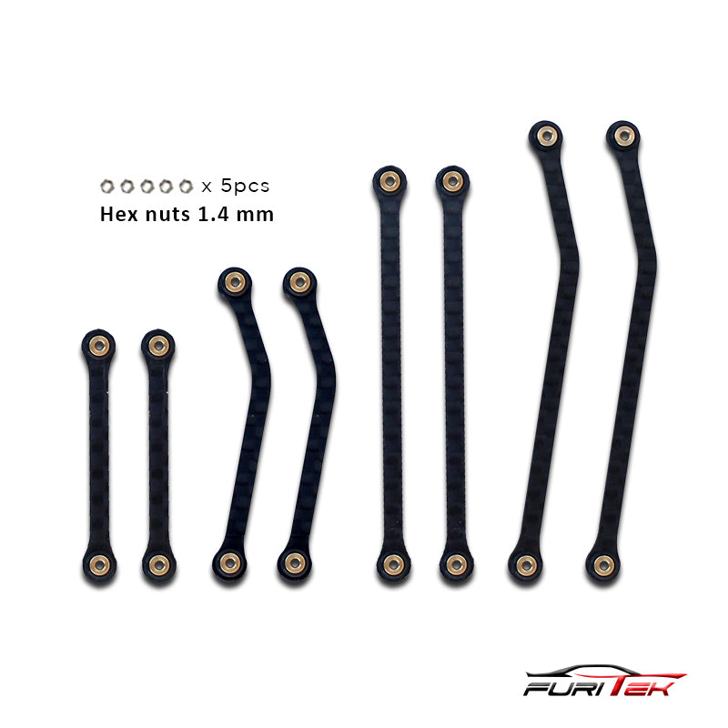 Furitek Carbon High Clearance Links Set for SCX24 Deadbolt