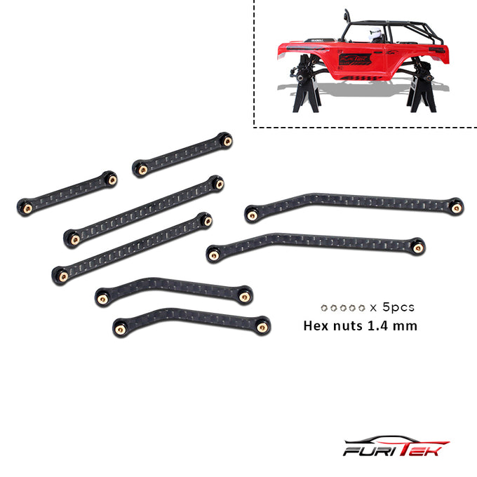 Furitek Carbon High Clearance Links Set for SCX24 Deadbolt Furitek Carbon High Clearance Links Set for SCX24 Deadbolt