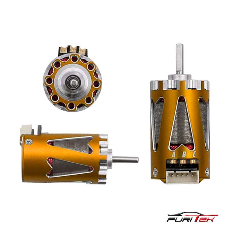 Furitek Hellfire 1410 5500kv Sensored brushless motor - Gold color