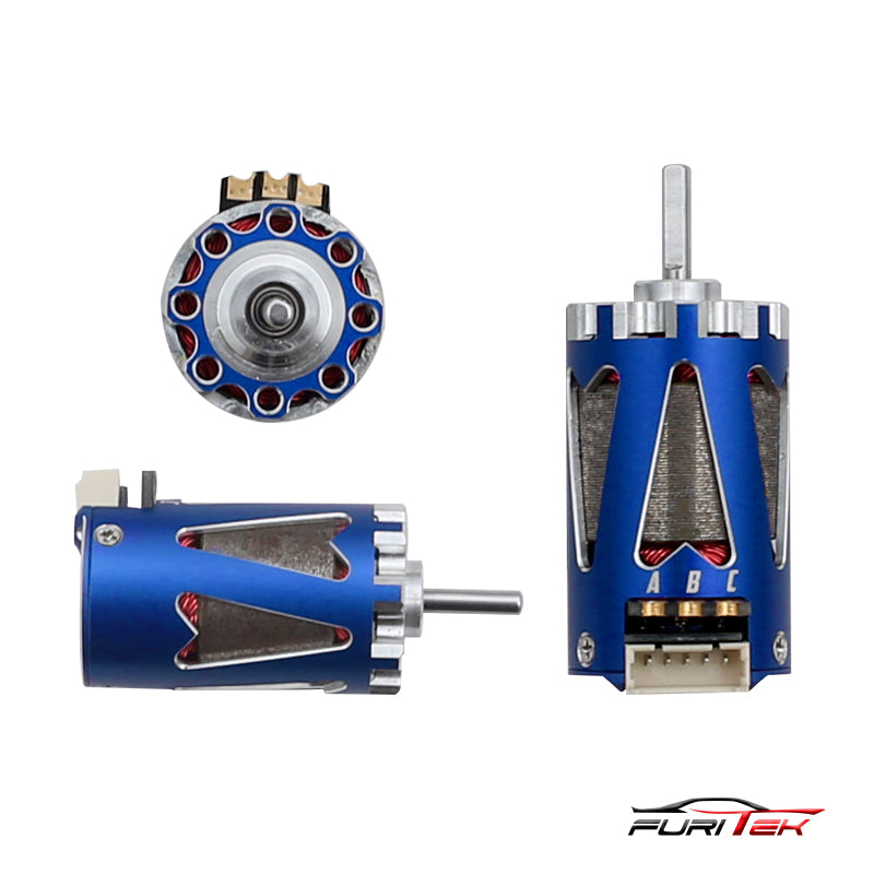 Furitek Hellfire 1410 7500kv Sensored brushless motor - Blue color