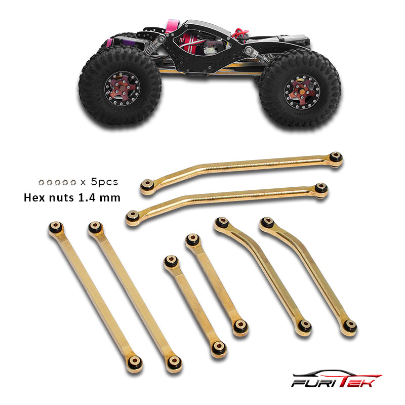 FURITEK BRASS HIGH CLEARANCE LINKS SET FOR SCX24 Bronco & C