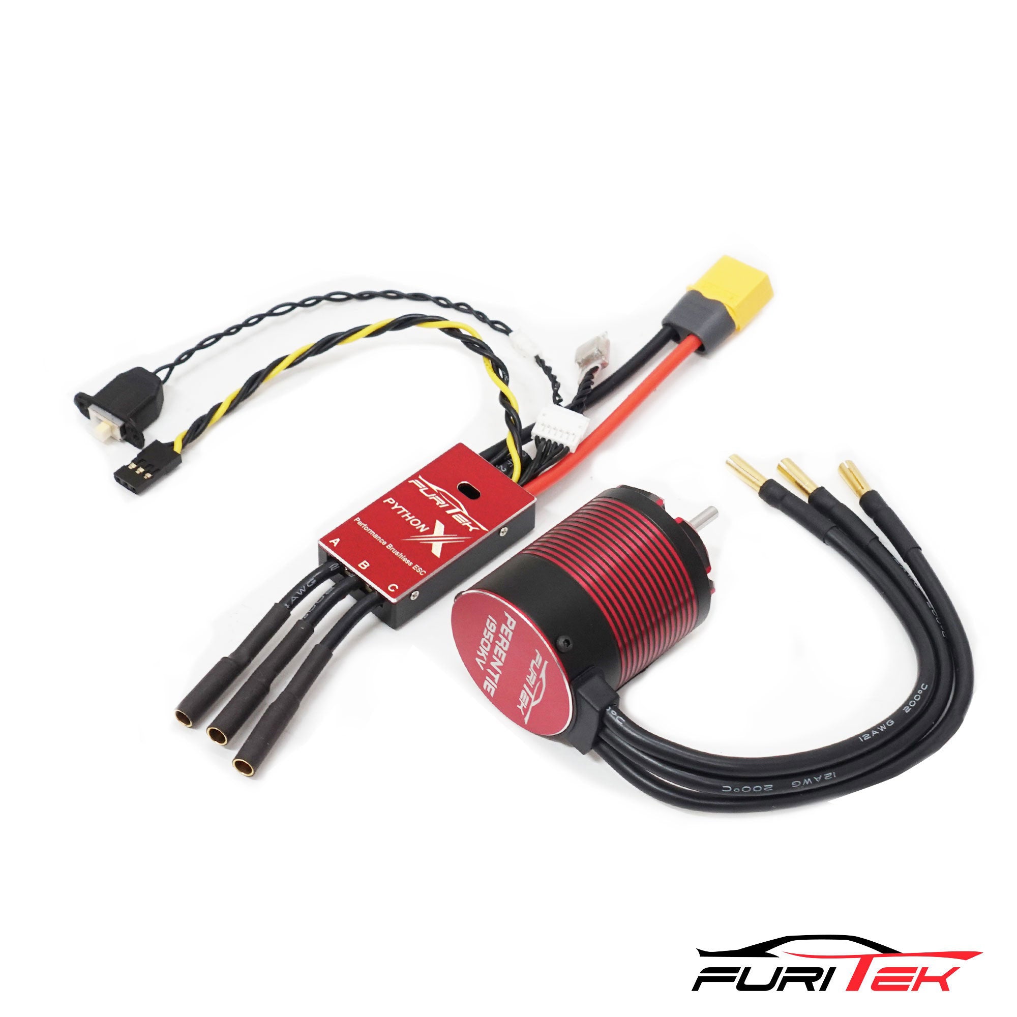 FURITEK PYTHON X BRUSHED/BRUSHLESS ESC WITH PERENTIE FOR 1/10 RC CRAWL ...