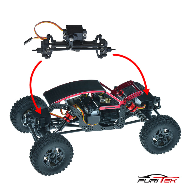 NEW Powerhobby Aluminum Front & Rear Axles w Covers FOR Furitek FX118 NEW Powerhobby Aluminum Front & Rear Axles w Covers FOR Furitek FX118