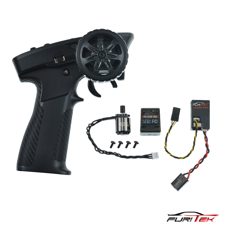 FURITEK Starter Brushless Motor & ESC Kit For Axial SCX24 RC Crawlers - 2S Power, Bluetooth, 3450KV, Includes Lizard Pro ESC
