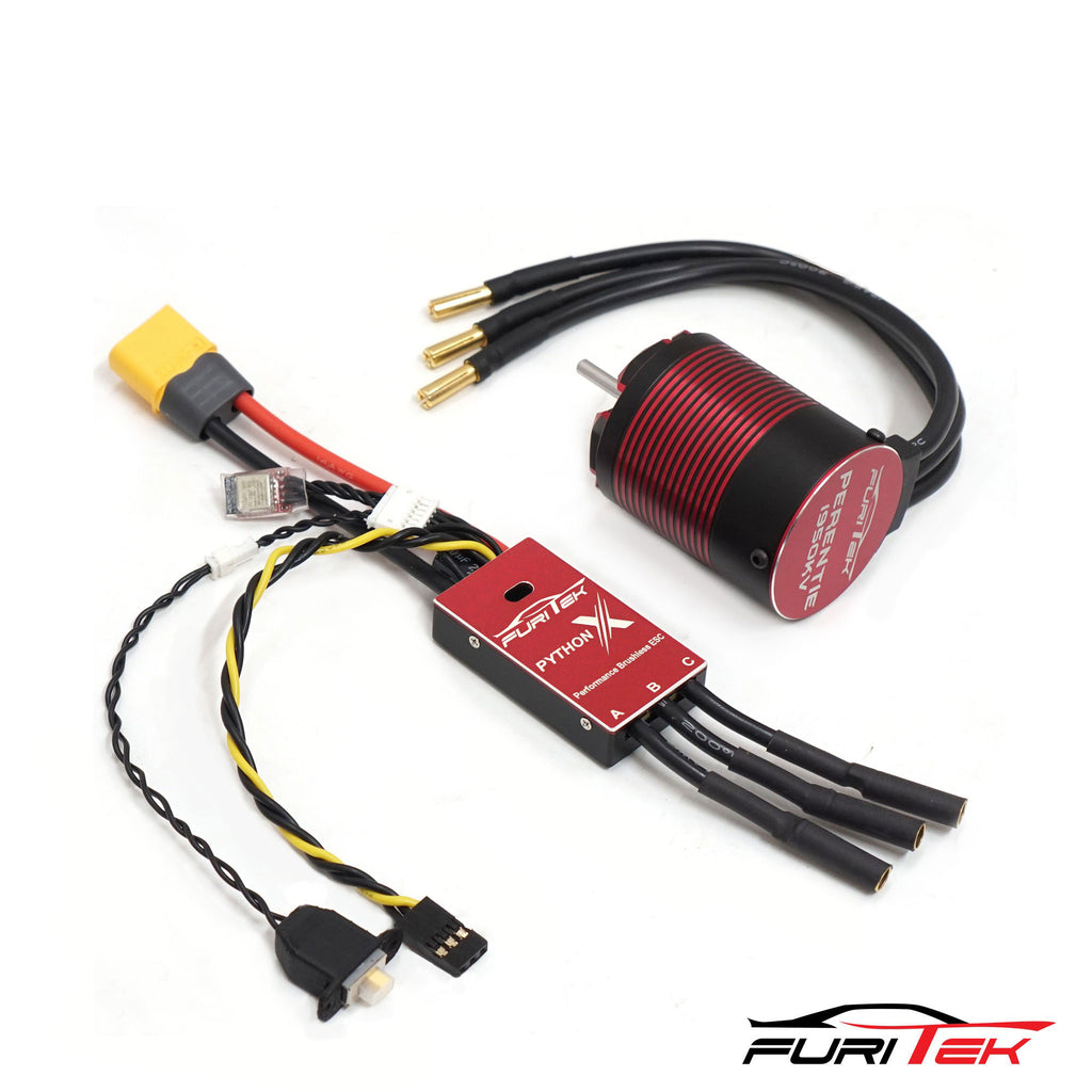 FURITEK PYTHON X BRUSHED/BRUSHLESS ESC WITH PERENTIE FOR 1/10 RC CRAWL ...