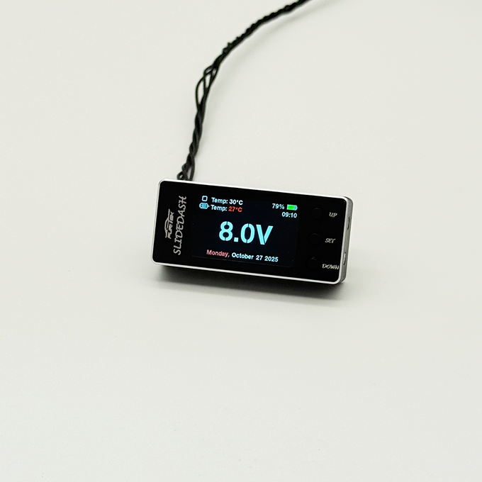 Furitek SlideDash OLED Display Telemetry & Config for PIXI 1/10 ESC – Black Edition