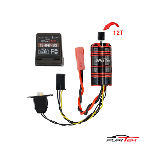 FURITEK UNITY PRO 3500kv 2-in-1 Micro FOC Brushless System with RX for FOR REDCAT ASCENT-18