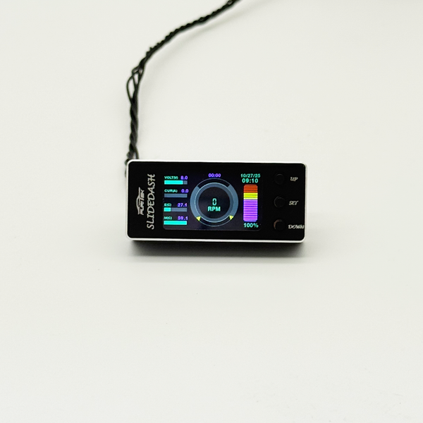 Furitek SlideDash OLED Display Telemetry & Config for PIXI 1/10 ESC – Black Edition