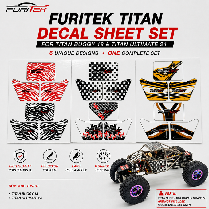 FURITEK TITAN DECAL SHEET FOR TITAN BUGGY 18 & TITAN ULTIMATE 24