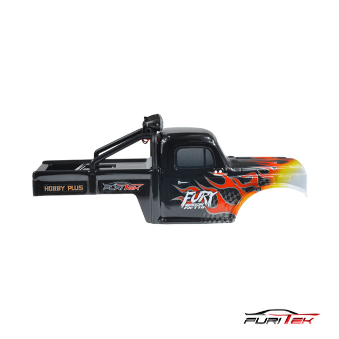 FURITEK BLACK WITH FLAMES FURY WAGON BODY For FURITEK FX118