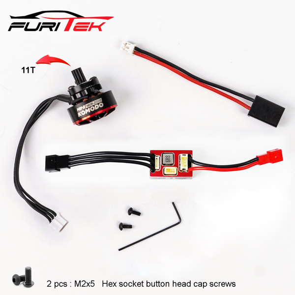 Furitek MicroSilk 2025 Brushless Power System with MicroPython and MiniKomodo For TRX-4M