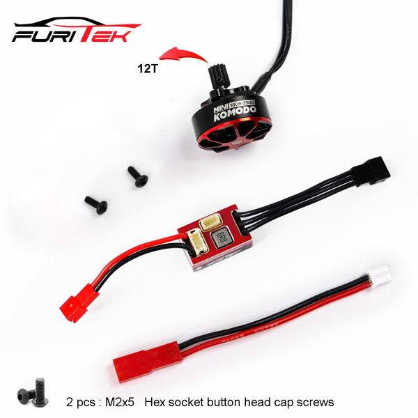 Furitek MicroSilk 2025 Brushless Power System with MicroPython and MiniKomodo FOR REDCAT ASCENT-18