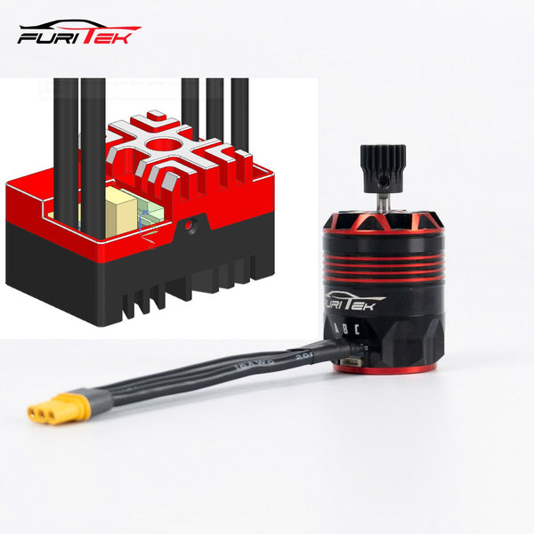 Furitek SCORPION PRO WATERPROOF with 1/8inch motor shaft 2835 5600kv Brushless Sensored ESC/Motor Power System for Arrma Grom