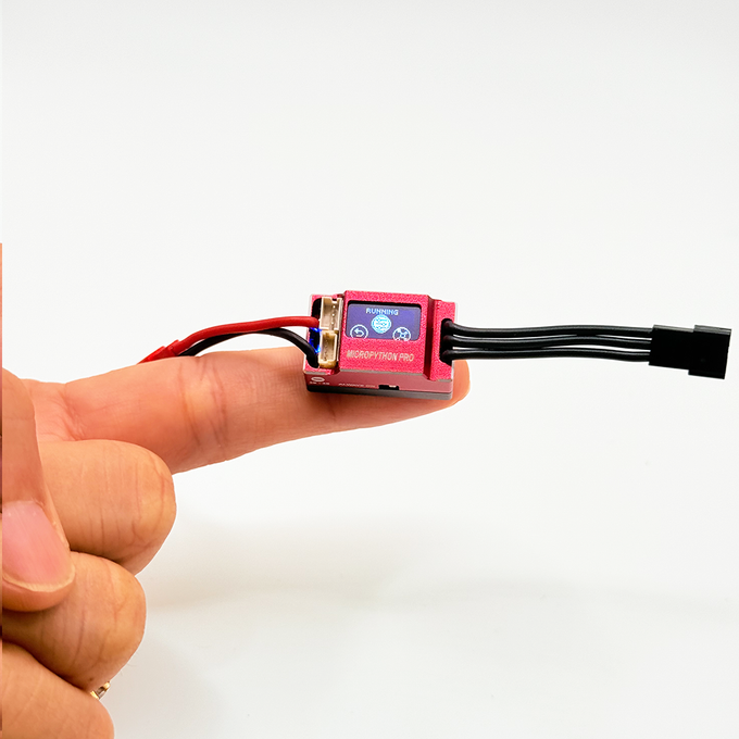 Furitek MicroPython Pro OLED – 25A/50A Brushed/Brushless ESC with Wireless Module for 1/18 & 1/24 RC Crawlers