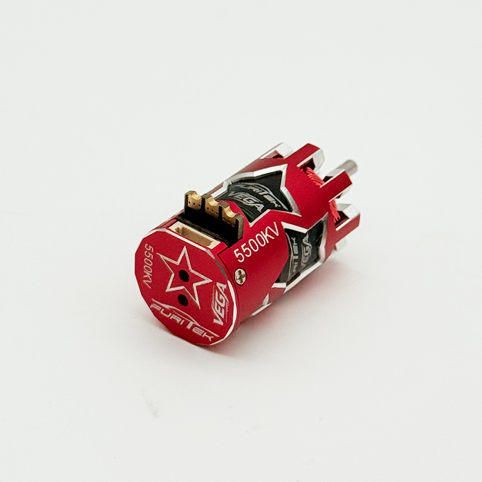 FURITEK VEGA 5500KV SENSORED BRUSHLESS MOTOR FOR 1/24 & 1/28 DRIFT/RACE RC CARS - RED EDITION