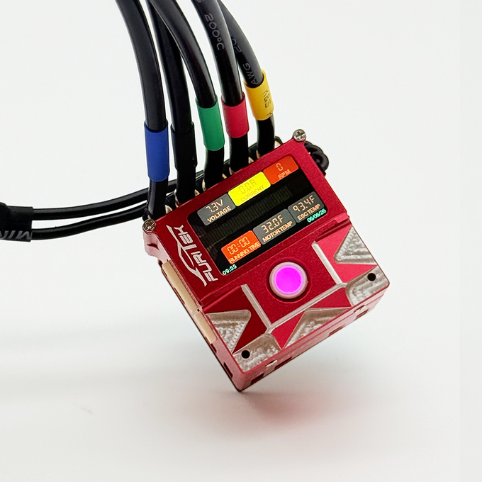 FURITEK SLIDETECH PRO TRACKBALL 1/10 SENSORED ESC w/ OLED & INTERNAL FAN – RED