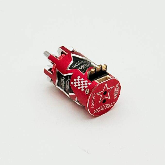 FURITEK VEGA 5500KV SENSORED BRUSHLESS MOTOR FOR 1/24 & 1/28 DRIFT/RACE RC CARS - RED EDITION