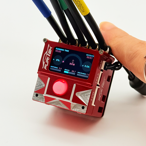Furitek SlideTech PRO 1/10 Sensored ESC w/ OLED & Internal Fan – Drift & Stock Racing – RED Edition
