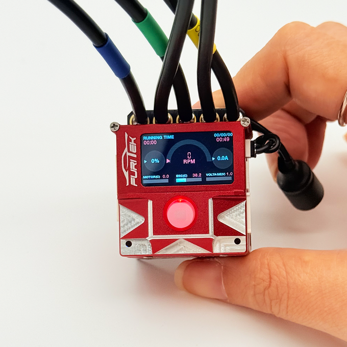 Furitek SlideTech PRO 1/10 Sensored ESC w/ OLED & Internal Fan – Drift & Stock Racing – RED Edition