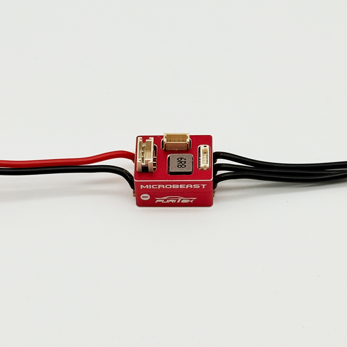 FURITEK MICROBEAST 2S LIPO 25A/50A BRUSHLESS SENSORED ESC AND WIRELESS MODULE  FOR Mini -Z/DRIFT, RED Edition