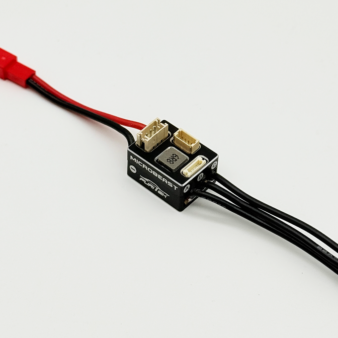 FURITEK MICROBEAST 2S LiPo 25A/50A Brushless ESC with WIFI Module for 1/24 & 1/28 Drift/Race Cars - Sensored/Sensorless, BLACK Edition