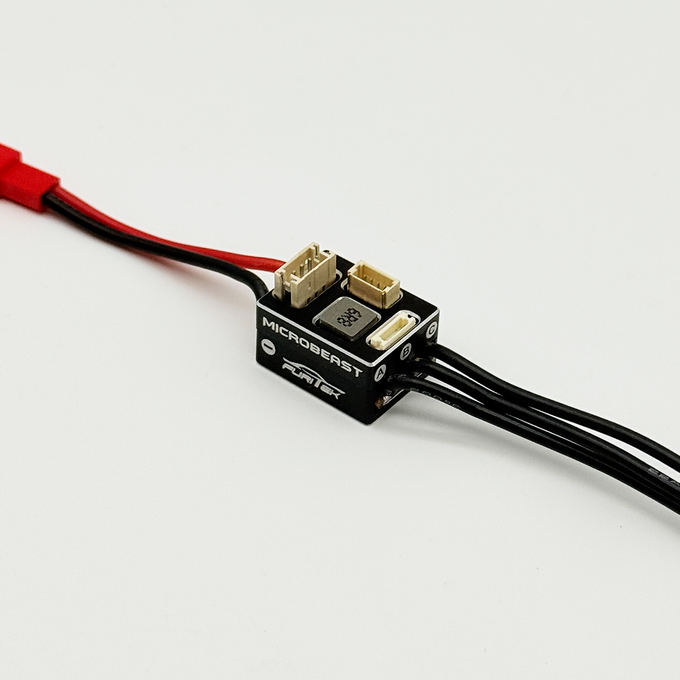 FURITEK MICROBEAST 2S LiPo 25A/50A Brushless ESC with WIFI Module for 1/24 & 1/28 Drift/Race Cars - Sensored/Sensorless, BLACK Edition