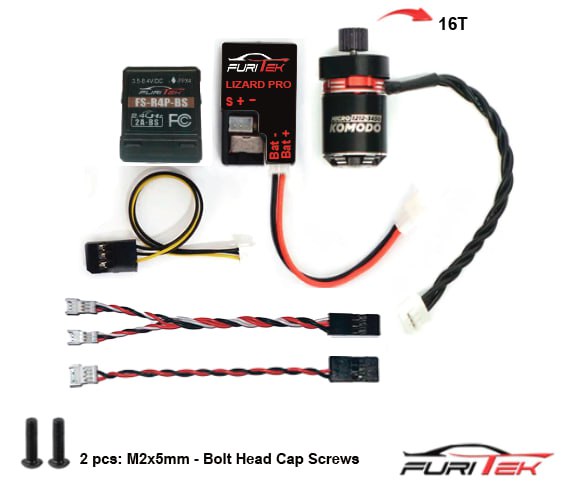 FURITEK STINGER BRUSHLESS POWER SYSTEM WITH RECEIVER FOR FCX18 K10