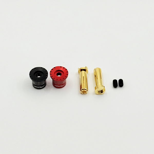 Furitek Heatsink Bullet Plug Grips w/5mm Bullets (Black/Red)