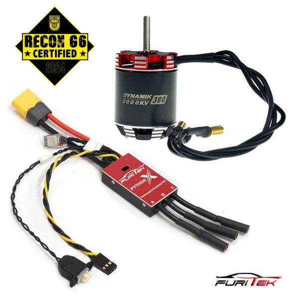 FURITEK PYTHON X BRUSHED/BRUSHLESS ESC WITH DYNAMIK 380 FOR 1/10 RC CRAWLERS