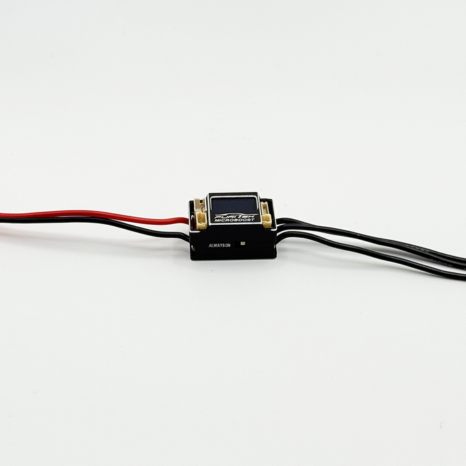 FURITEK MICROBOOST 2S LiPo 25A/50A Brushless ESC for 1/24 & 1/28 Drift/Race Cars - Sensored/Sensorless, Black Color with LCD Display, Solderable and Wire Replaceable