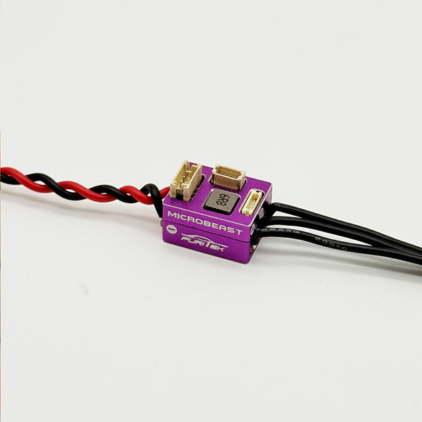 FURITEK MICROBEAST 2S LiPo 25A/50A Brushless ESC with WIFI Module for 1/24 & 1/28 Drift/Race Cars - Sensored/Sensorless, PURPLE Edition