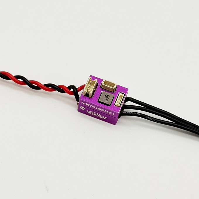 FURITEK MICROBEAST 2S LiPo 25A/50A Brushless ESC with WIFI Module for 1/24 & 1/28 Drift/Race Cars - Sensored/Sensorless, PURPLE Edition