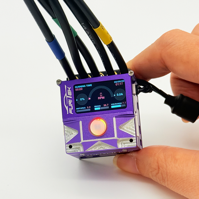 Furitek SlideTech PRO 1/10 Sensored ESC w/ OLED & Internal Fan – Drift & Stock Racing – Purple Edition