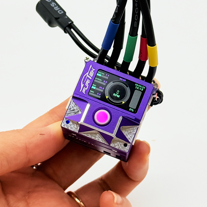FURITEK SLIDETECH PRO TRACKBALL 1/10 SENSORED ESC w/ OLED & INTERNAL FAN – Purple