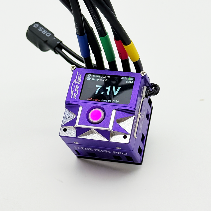 FURITEK SLIDETECH PRO TRACKBALL 1/10 SENSORED ESC w/ OLED & INTERNAL FAN – Purple