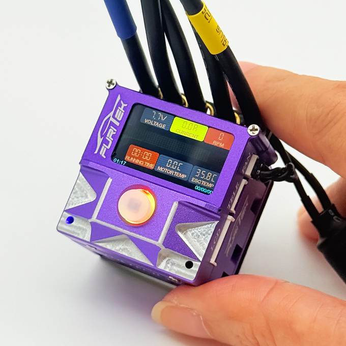 Furitek SlideTech PRO 1/10 Sensored ESC w/ OLED & Internal Fan – Drift & Stock Racing – Purple Edition