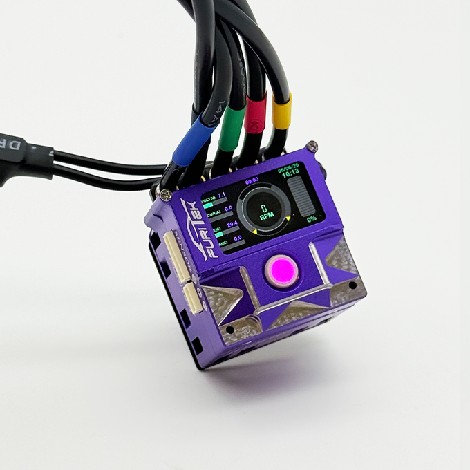 FURITEK SLIDETECH PRO TRACKBALL 1/10 SENSORED ESC w/ OLED & INTERNAL FAN – Purple
