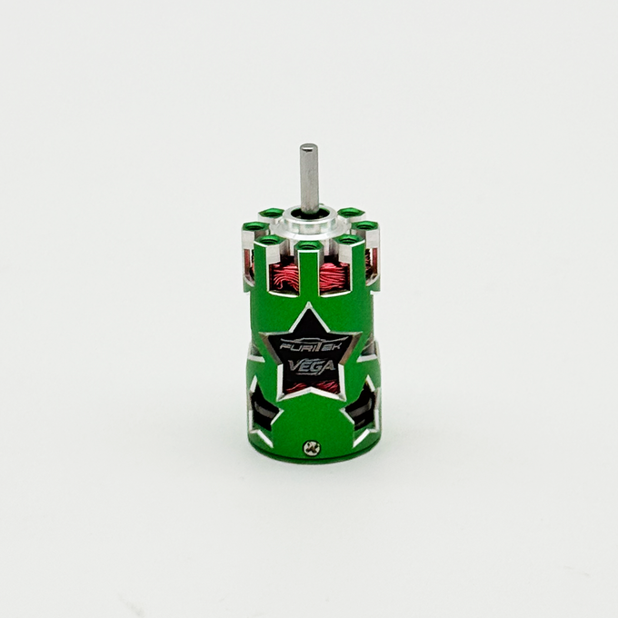 FURITEK VEGA 5500KV SENSORED BRUSHLESS MOTOR FOR 1/24 & 1/28 DRIFT/RACE RC CARS - GREEN EDITION