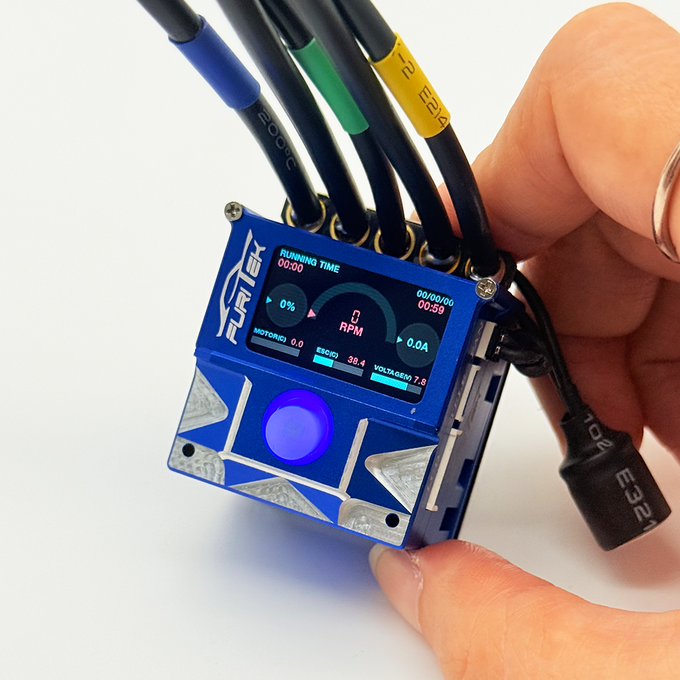Furitek SlideTech PRO 1/10 Sensored ESC w/ OLED & Internal Fan – Drift & Stock Racing – Blue Edition