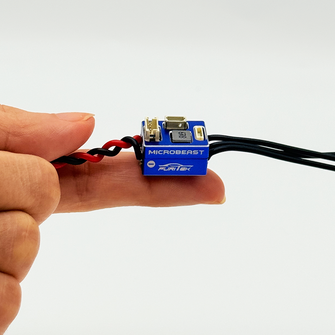 FURITEK MICROBEAST 2S LiPo 25A/50A Brushless ESC with WIFI Module for 1/24 & 1/28 Drift/Race Cars - Sensored/Sensorless, Blue Edition